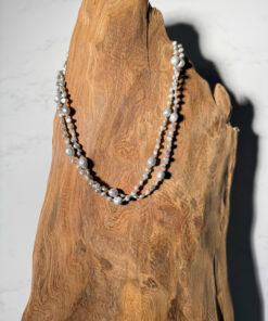 Dây Cổ Ngọc Trai Thiên Nhiên Baroque Hai Vòng (72cm)