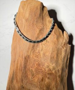 Huyền Ngân Thạch Mộc – Natural Black Coral Silver Necklace