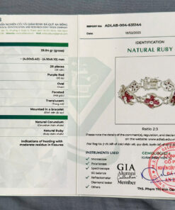 RED FLOWER HEART BRACELET